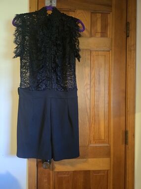 NWT Fashion Nova Black Lace In Your Shadow Romper